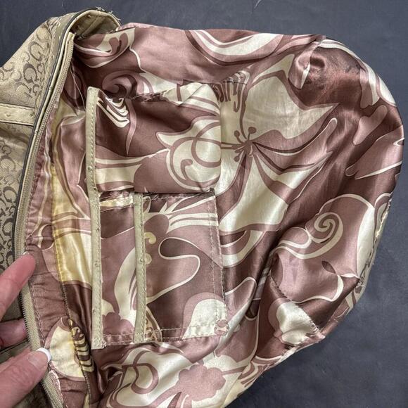 Vintage Guess Purse Y2K Monogram Logo Beige Tan Hand Bag - Picture 6 of 15